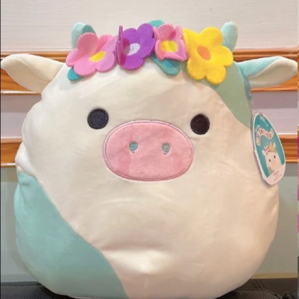 NWT 12” Belana Headband Cow Squishmallow!